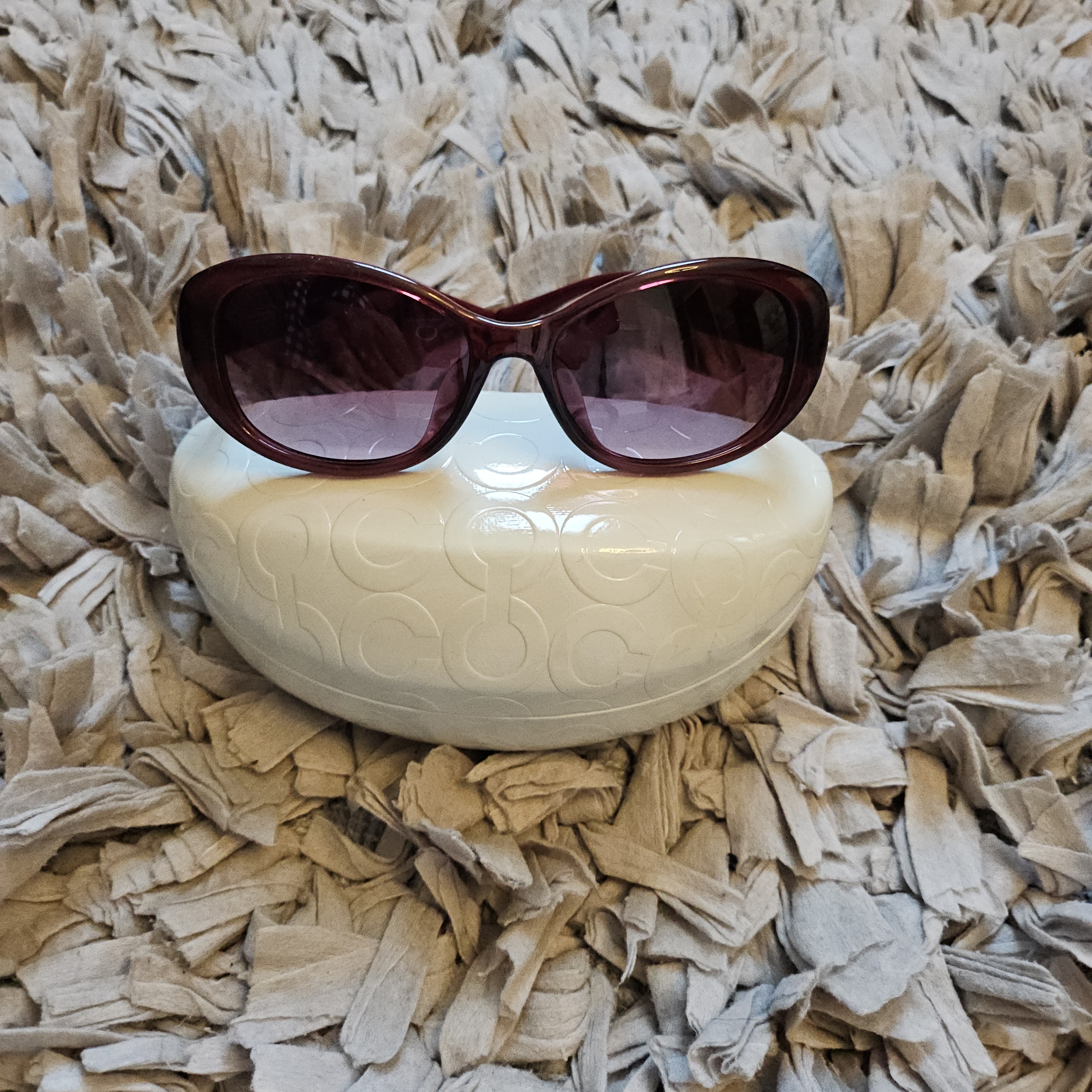 Brand New Coach Burgundy Sunglasses Hc 8066f L918 Pollyanna